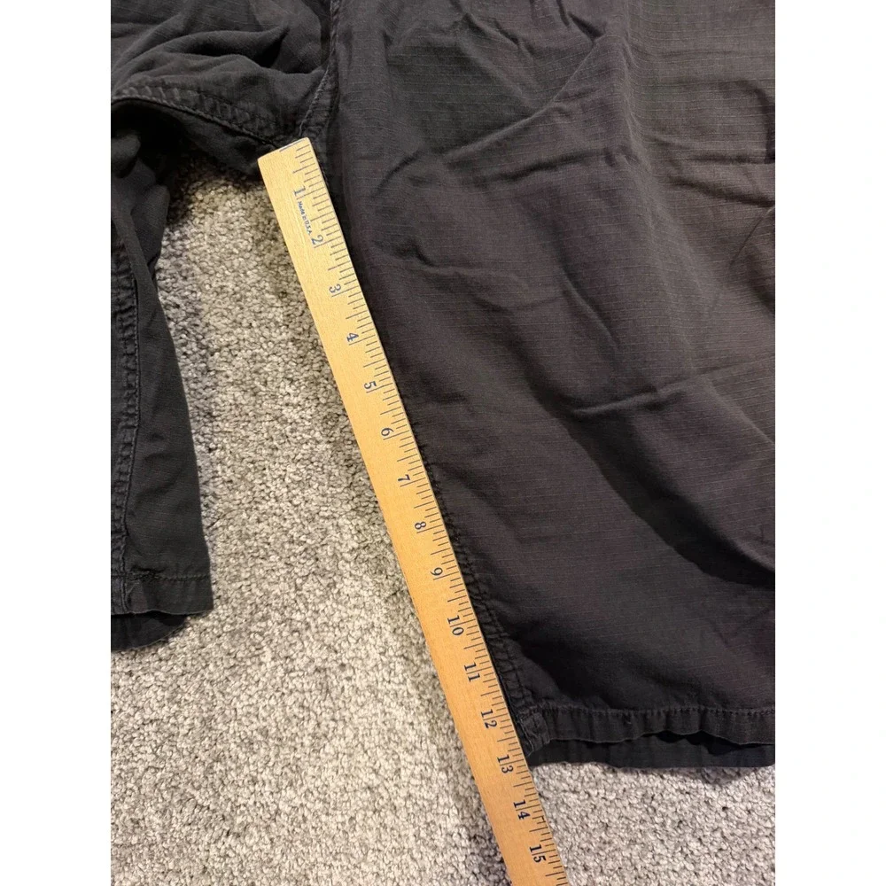 Zoo York Cargo Shorts Mens 48 Black Ripstop Cotton Multi Pocket Skate Casual
